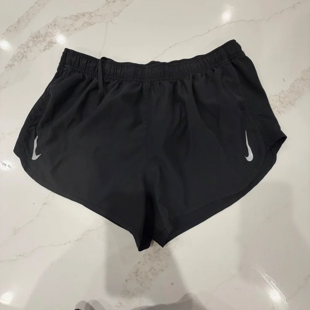 Nike Dri-FIT Womens Running Shorts Black Athletic Gym Training XL